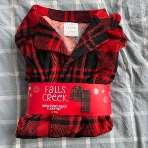 Red and Black Plaid Sleepwear Set
